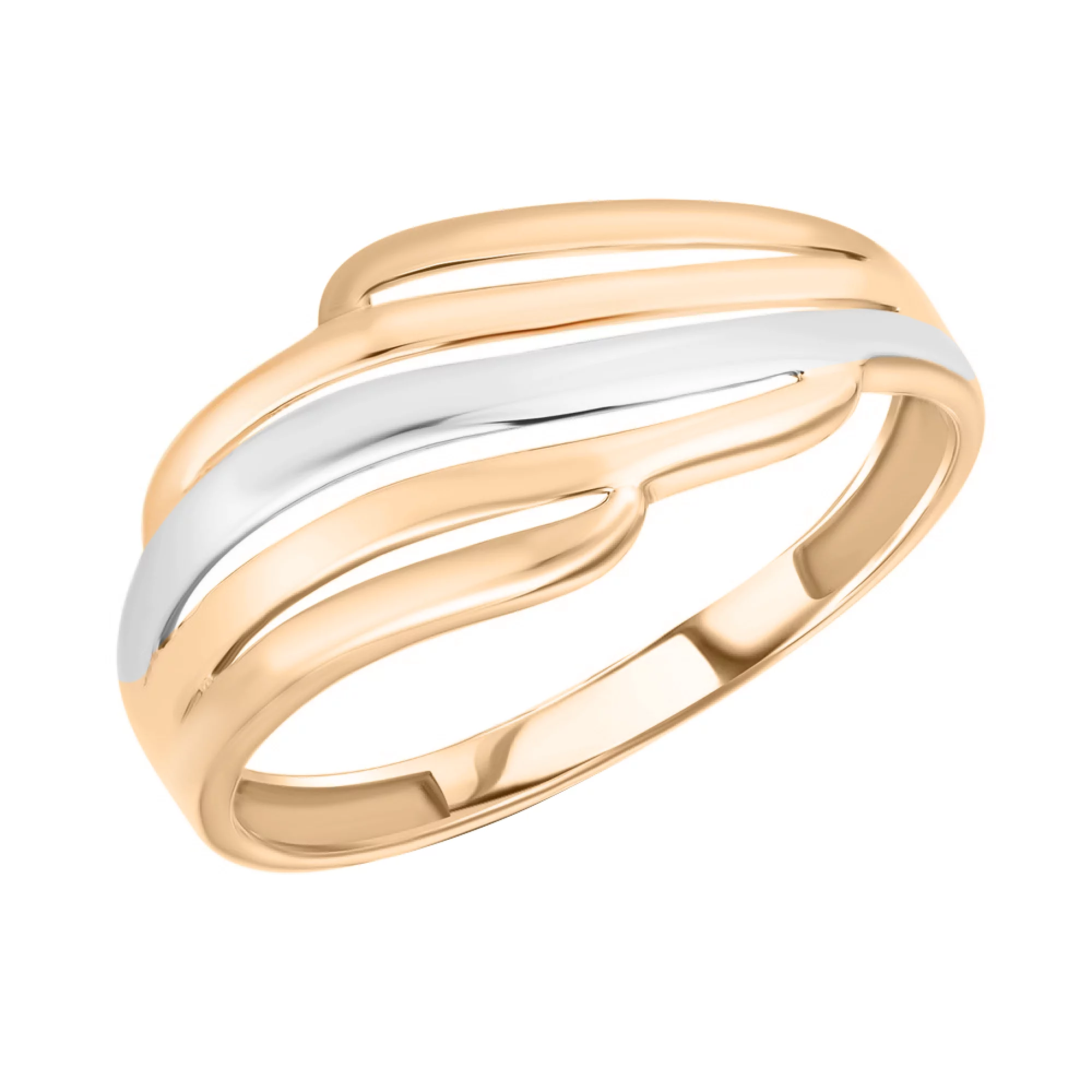 Кольцо из комбинированого золота - 1451240 – изображение 1