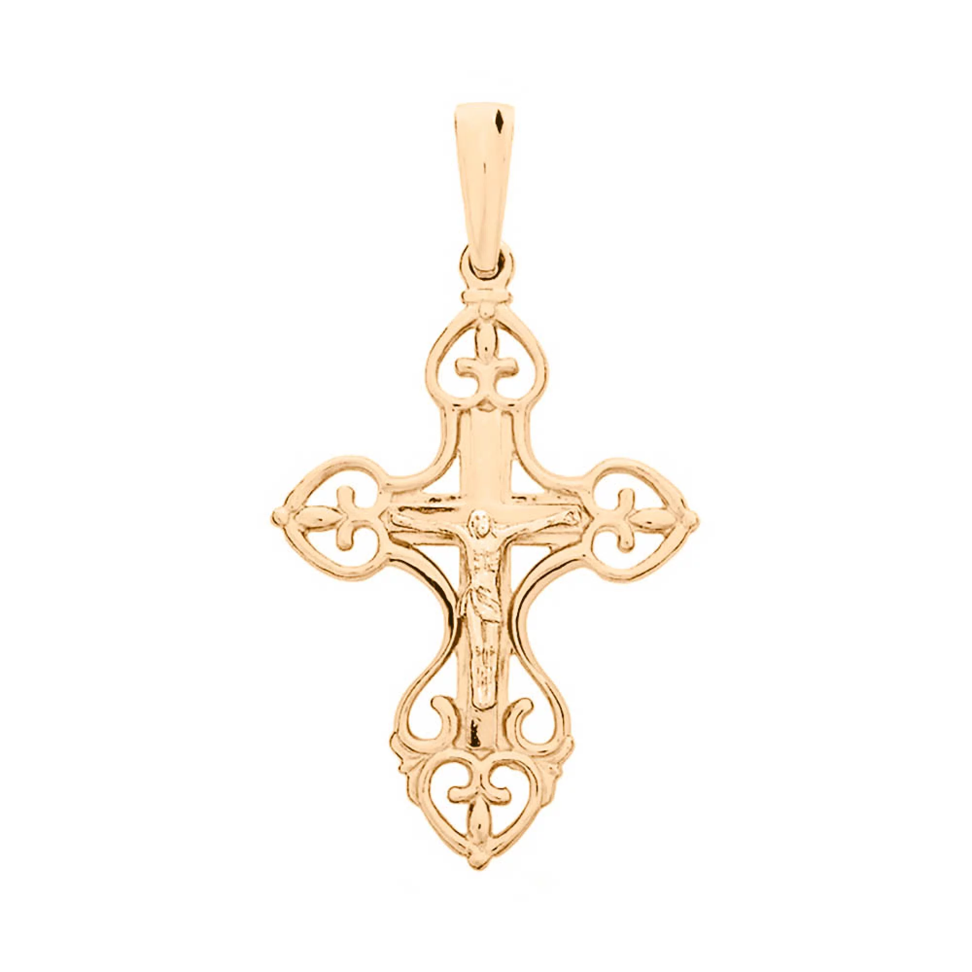 Крестик с распятием в золоте - 1589841 – изображение 1