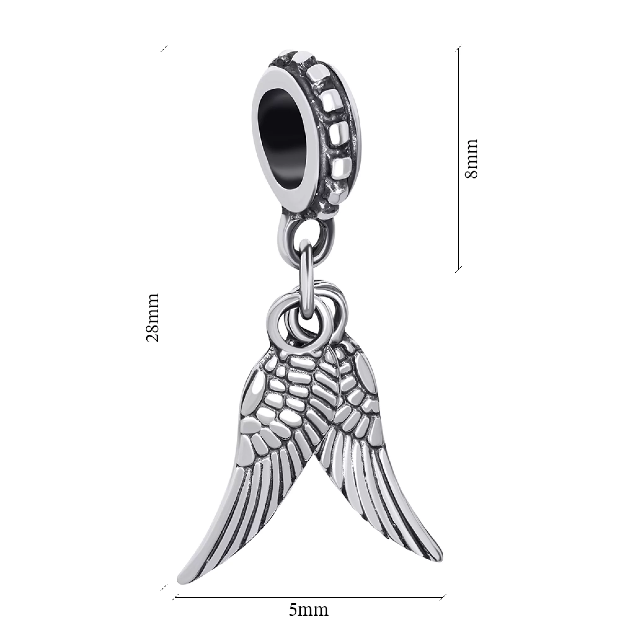 Шарм "Крылья" из серебра - 1453623 – изображение 2