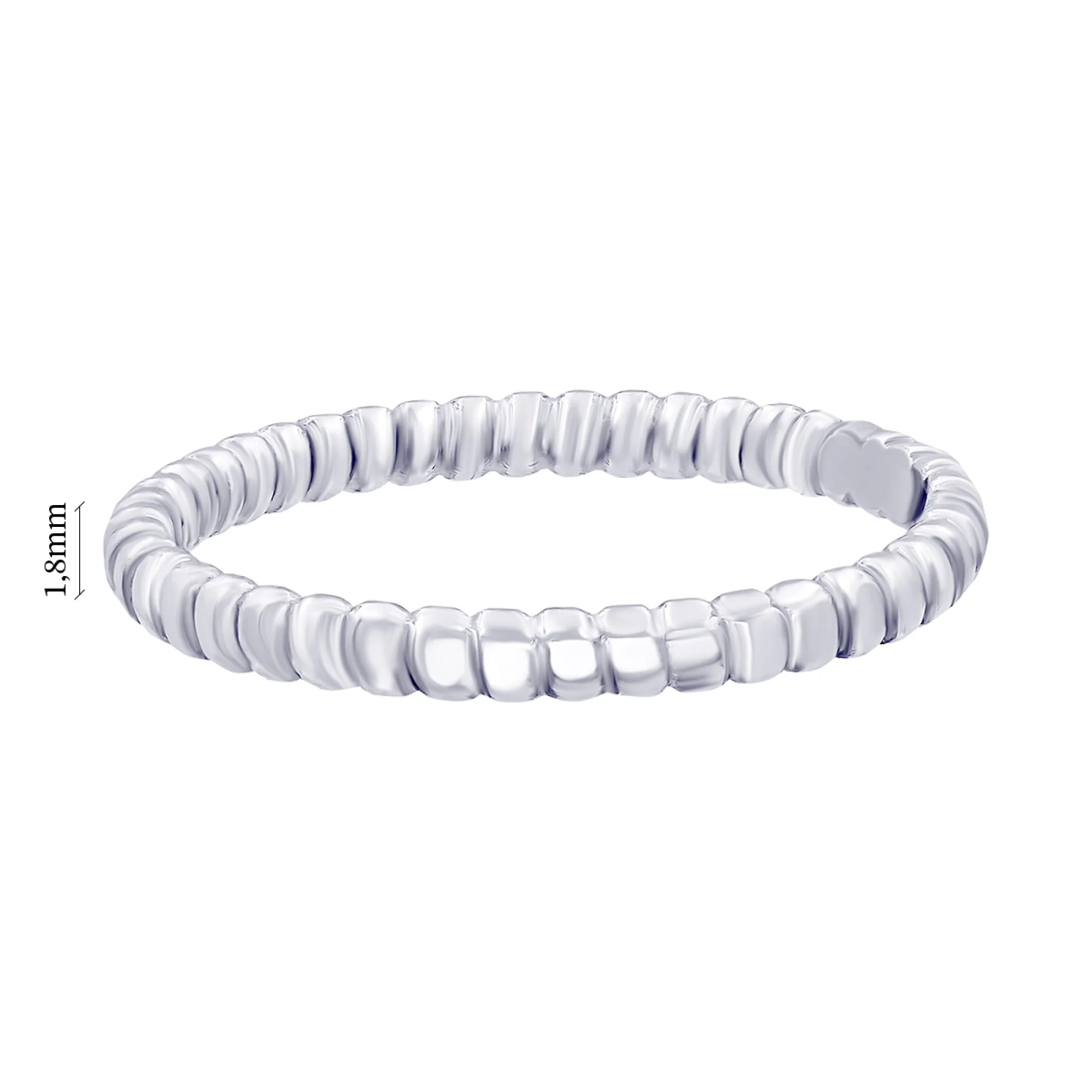 Кольцо тонкое серебряное - 896355 - 3
