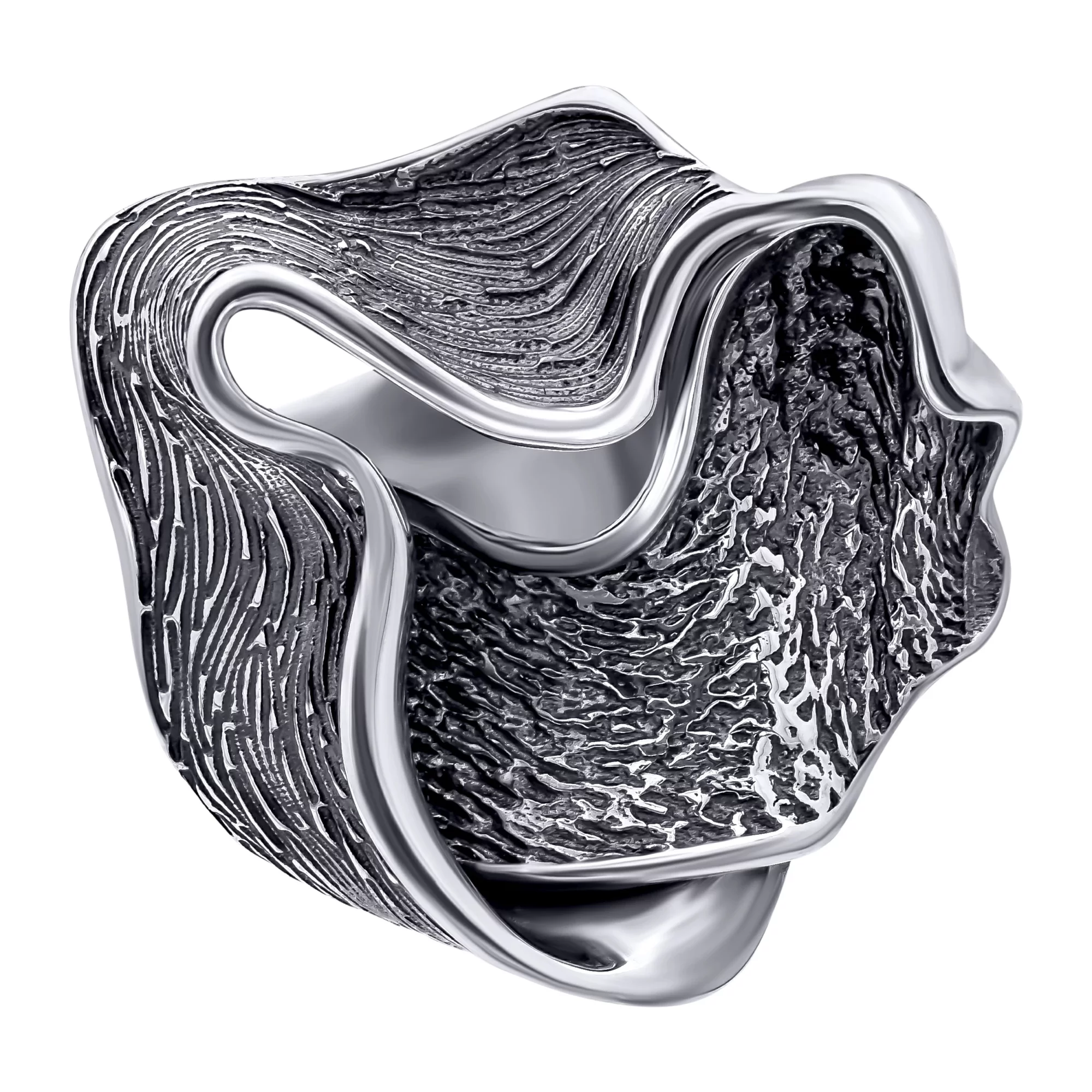 Серебряное кольцо с чернением - 901895 – изображение 2