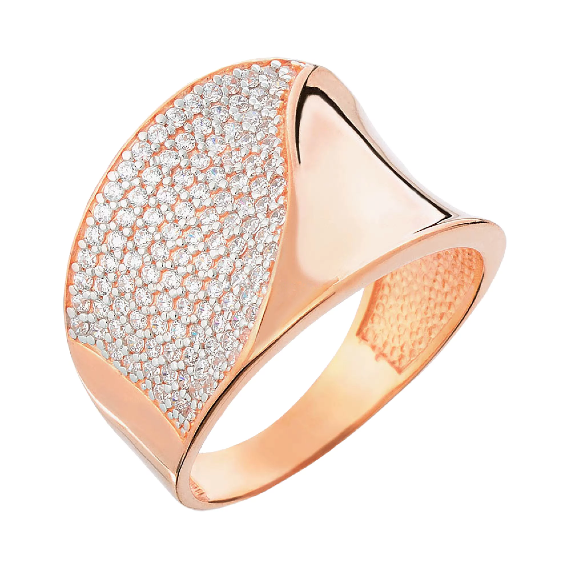 Золотое кольцо с фианитом - 569517 – изображение 1