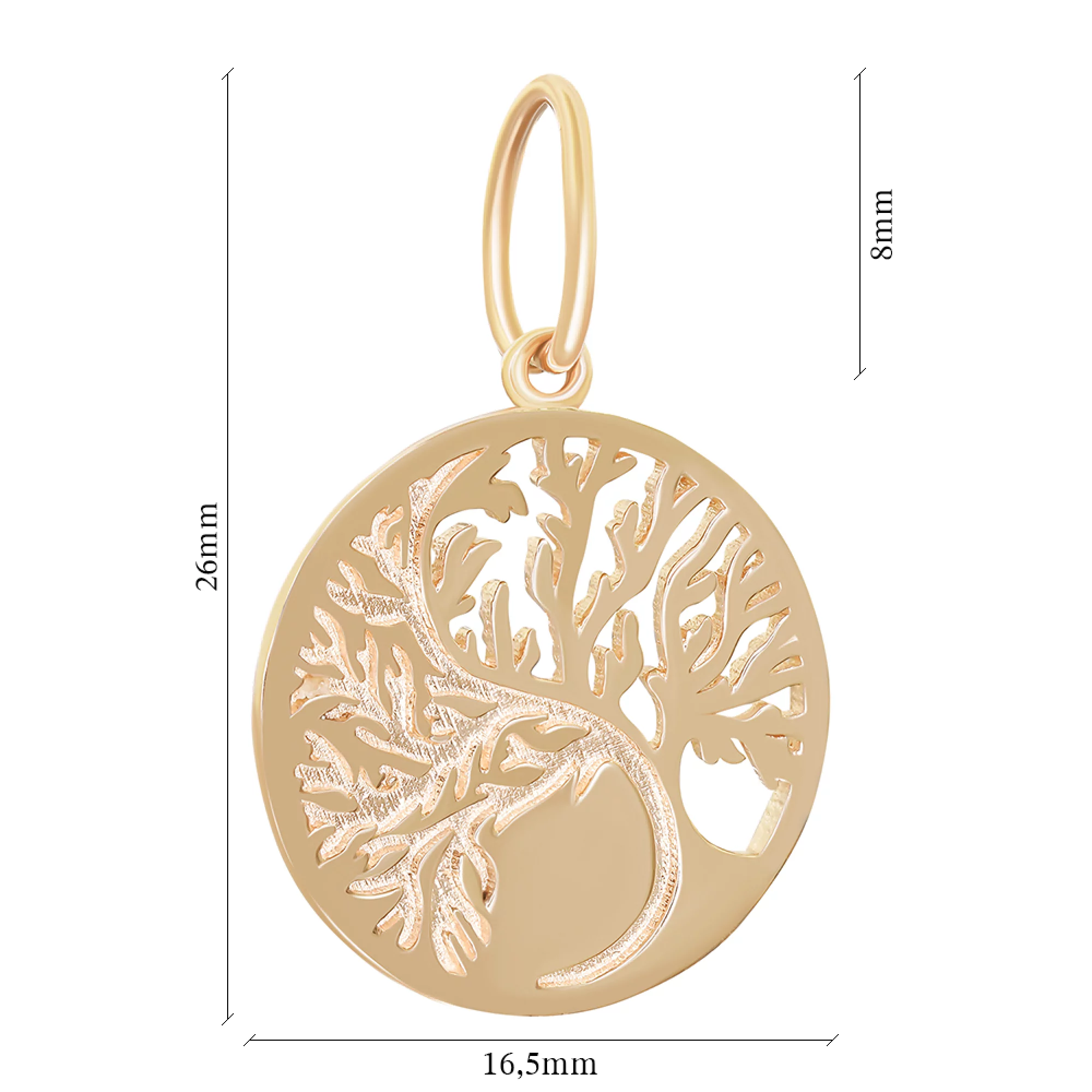 Кулон из красного золота "Дерево Жизни" - 1500897 – изображение 2