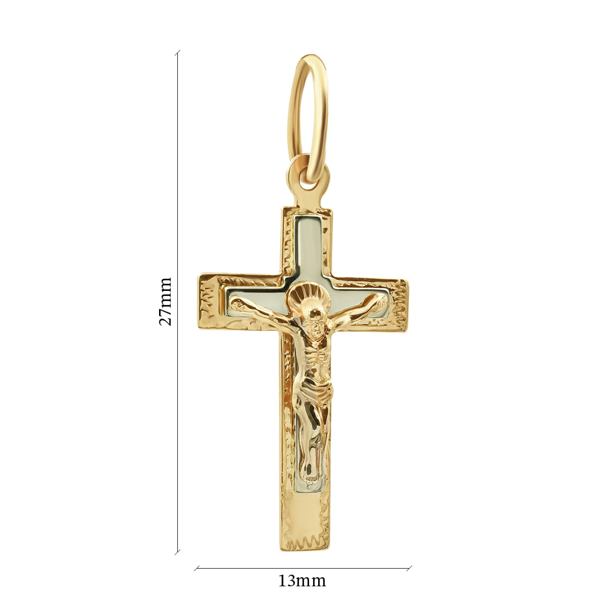 Хрестик з червоного золота - 842164 – зображення 3