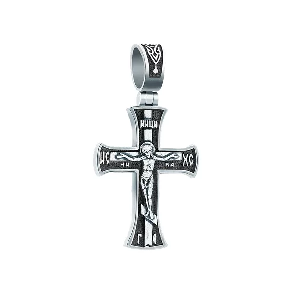 Крестик серебряный с чернением. Артикул 7904/3499-ч: цена, отзывы, фото – купить в интернет-магазине AURUM