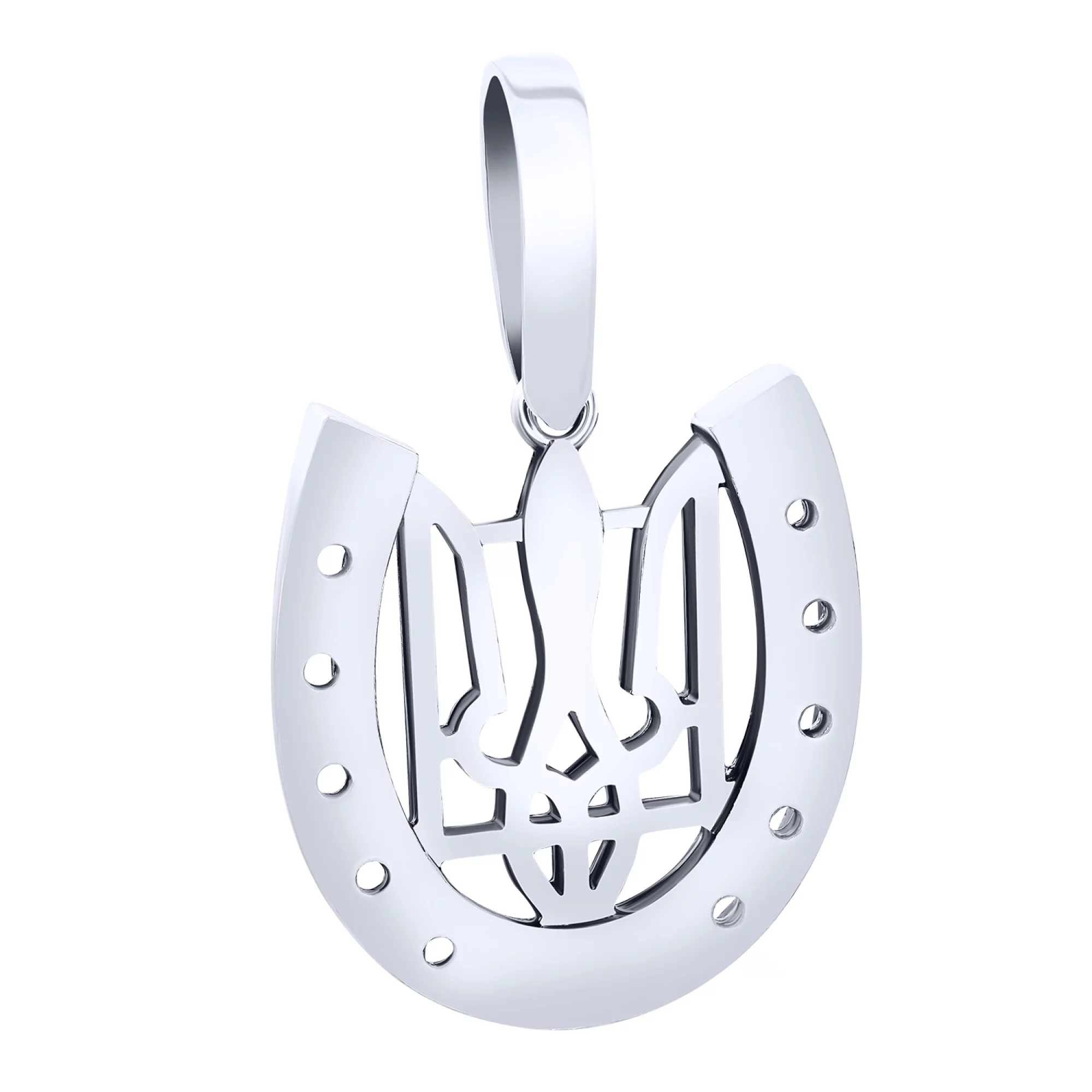"Тризуб-Герб Украины" подвеска серебряная - 1627191 – изображение 1