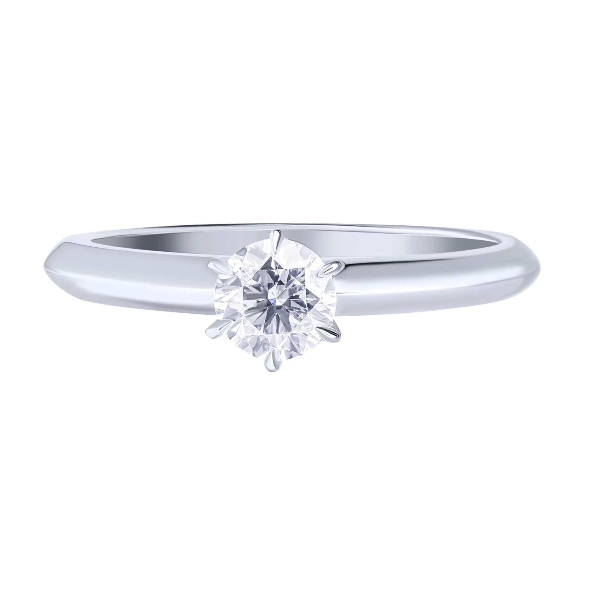 Золотое кольцо для помолвки с бриллиантом - 1717029 – изображение 2
