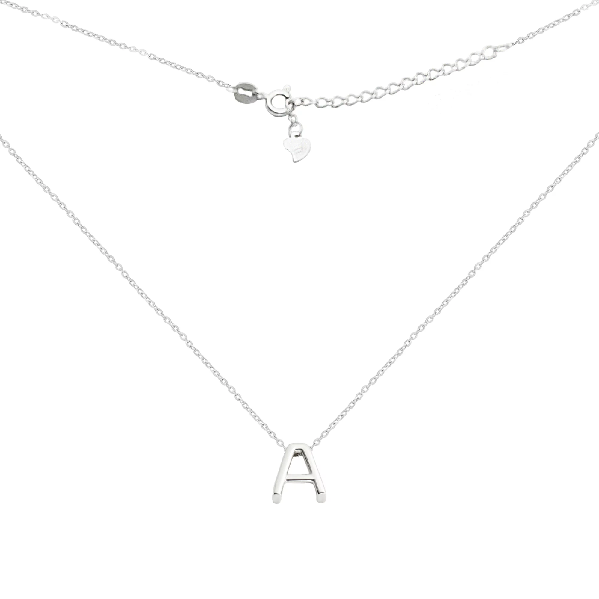 Серебряная цепочка с подвеской "Буква А" якорное плетение - 431230 – изображение 1