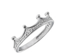 Серебряное кольцо с фианитами "Корона" - 483186