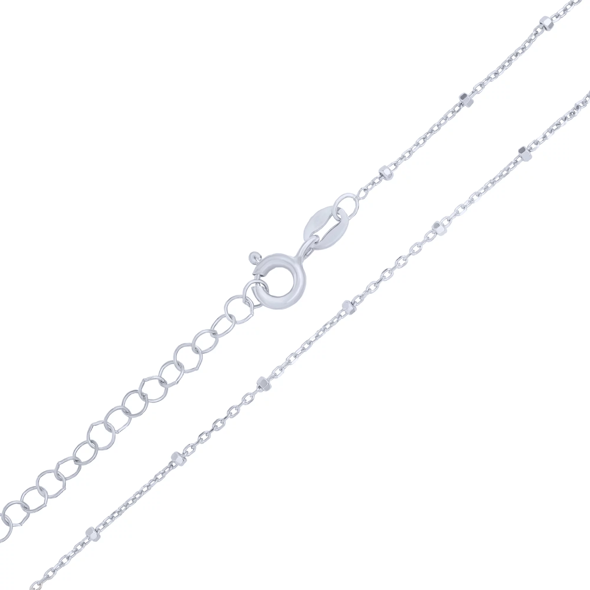 Срібний браслет на ногу якірне плетіння - 1714883 – зображення 2
