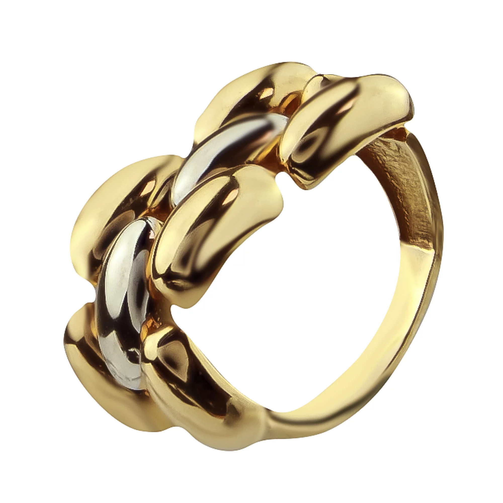 Кольцо из комбинированного золота - 511752 – изображение 1