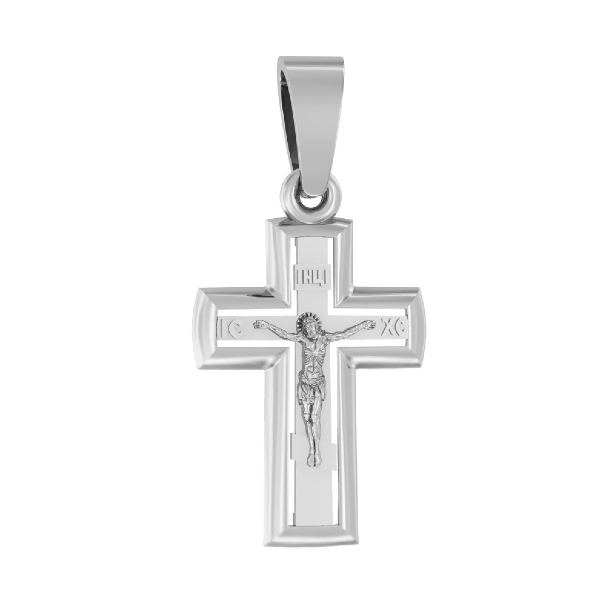 Хрестик з білого золота - 961166 – зображення 1