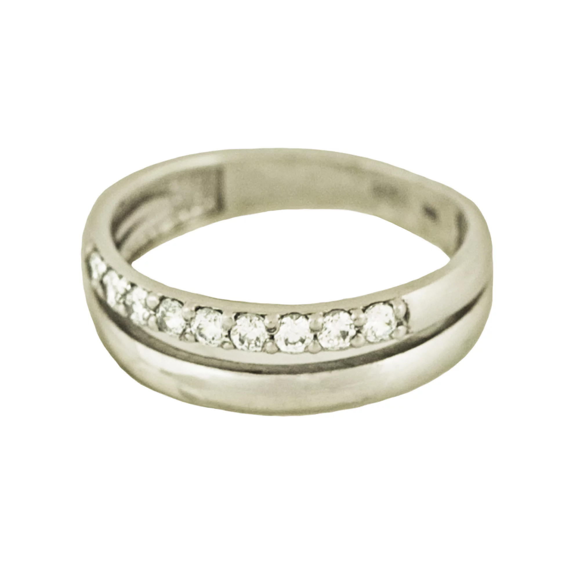 Серебряное кольцо с фианитами - 585644 – изображение 3