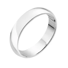 Обручка з білого золота у класичному стилі - 1353549