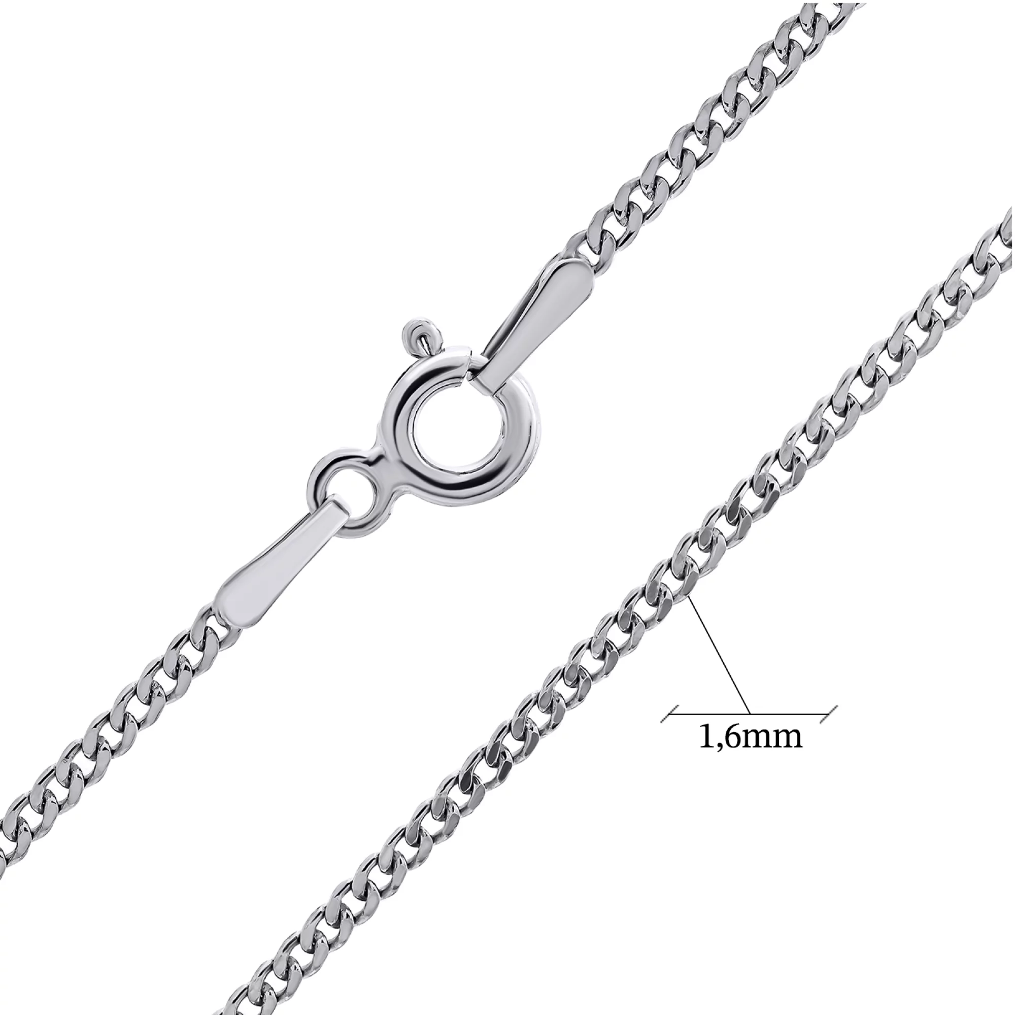 Серебряная цепочка плетение панцирное - 1548243 – изображение 2