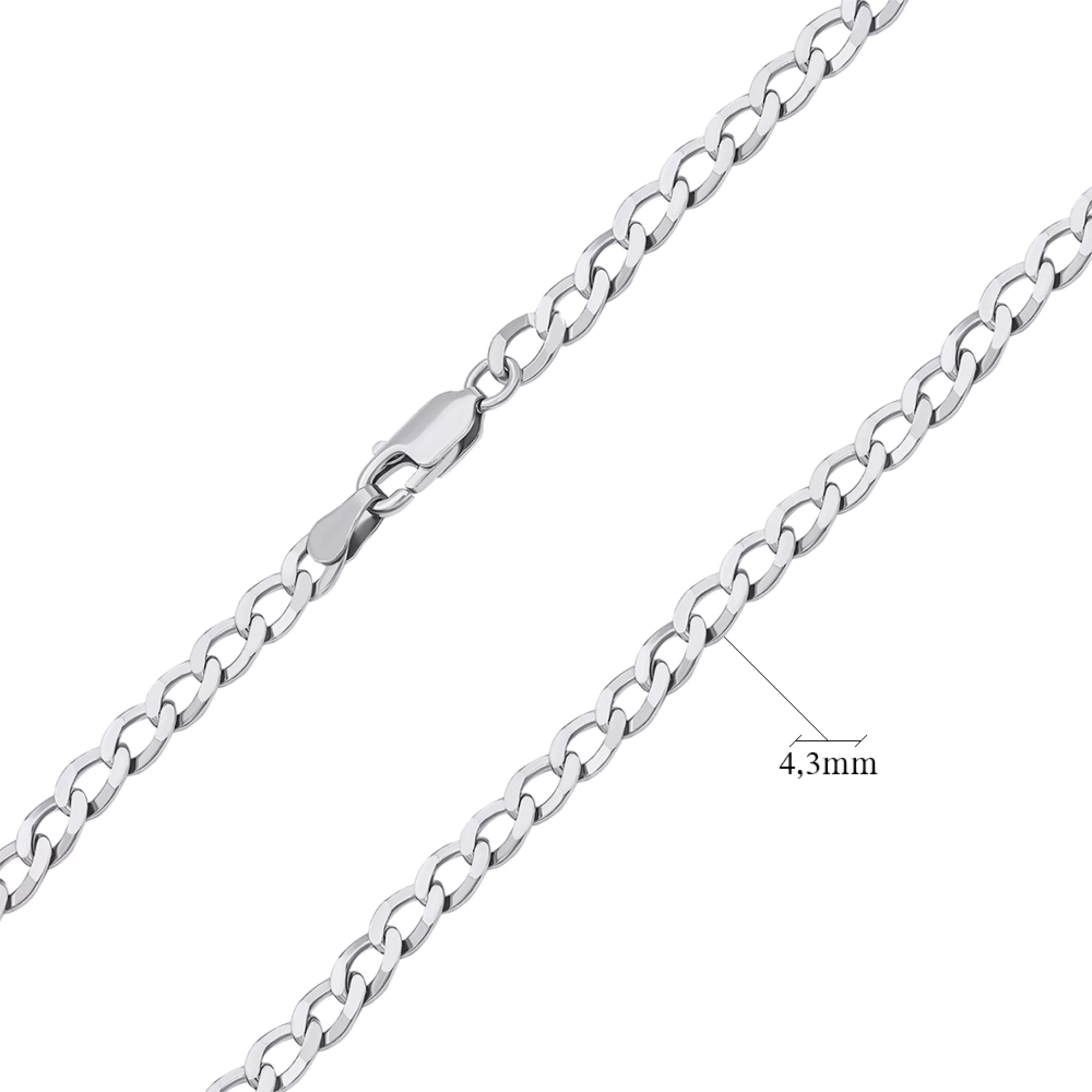 Браслет серебряный с плетением панцирь - 1486900 – изображение 3