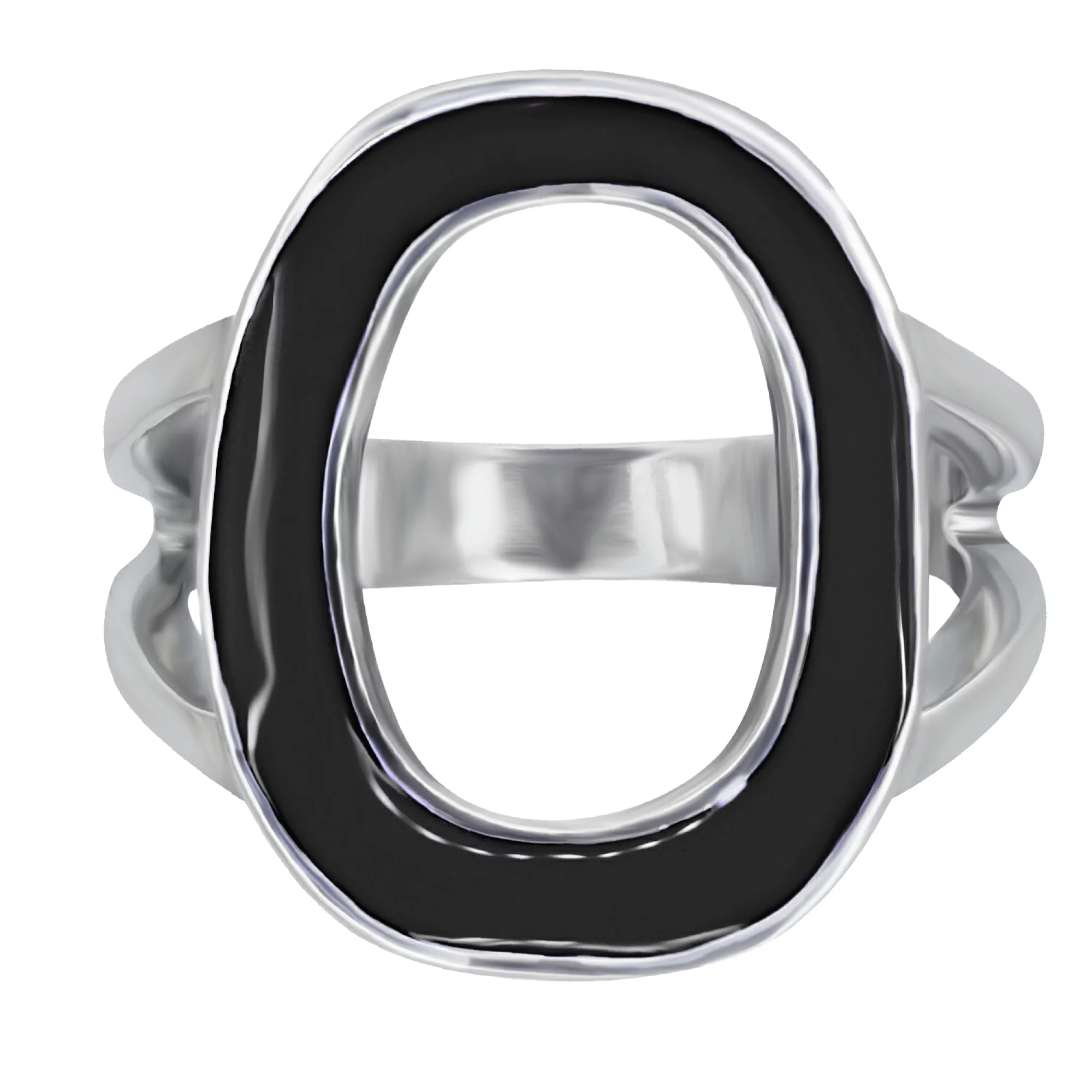 Кольцо серебряное с цветной эмалью - 907518 – изображение 9