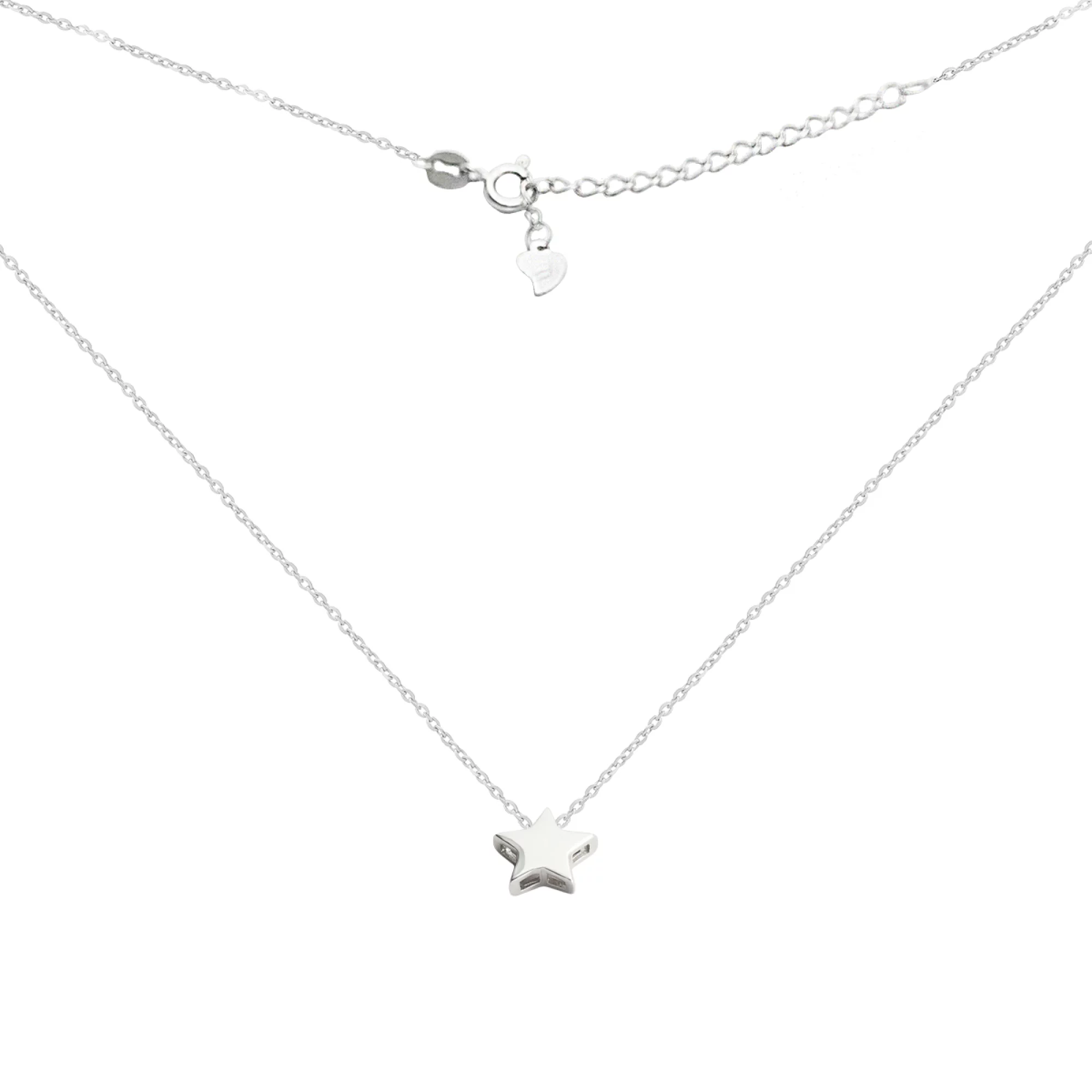 Серебряная цепочка с подвеской "Звезда" якорное плетение - 431239 – изображение 1