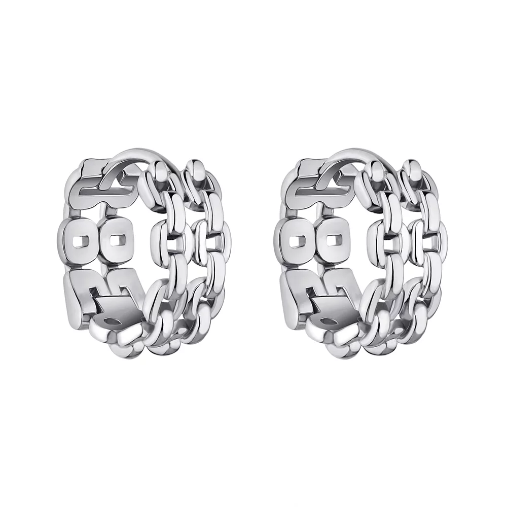 Серьги-кольца из серебра Цепь. Артикул 7502/20319р: цена, отзывы, фото – купить в интернет-магазине AURUM