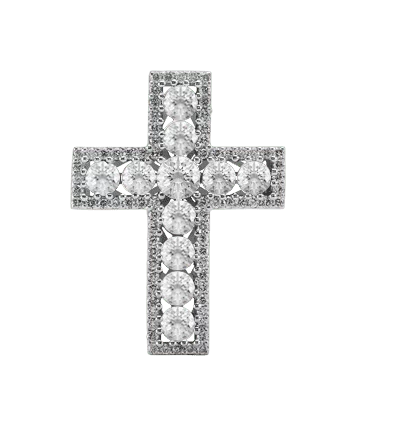 Золотой крестик с бриллиантами. Артикул П219б: цена, отзывы, фото – купить в интернет-магазине AURUM