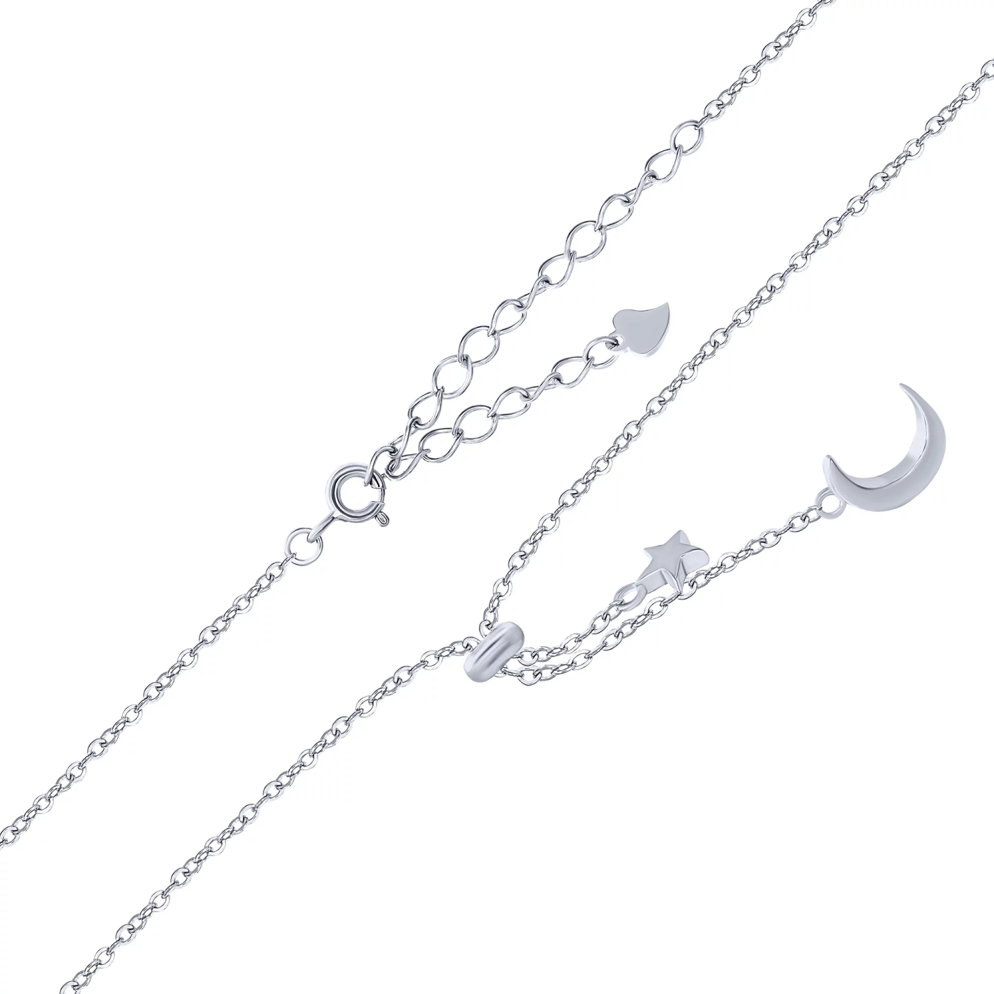 Колье-галстук из серебра в якорном плетении - 1715691 – изображение 2