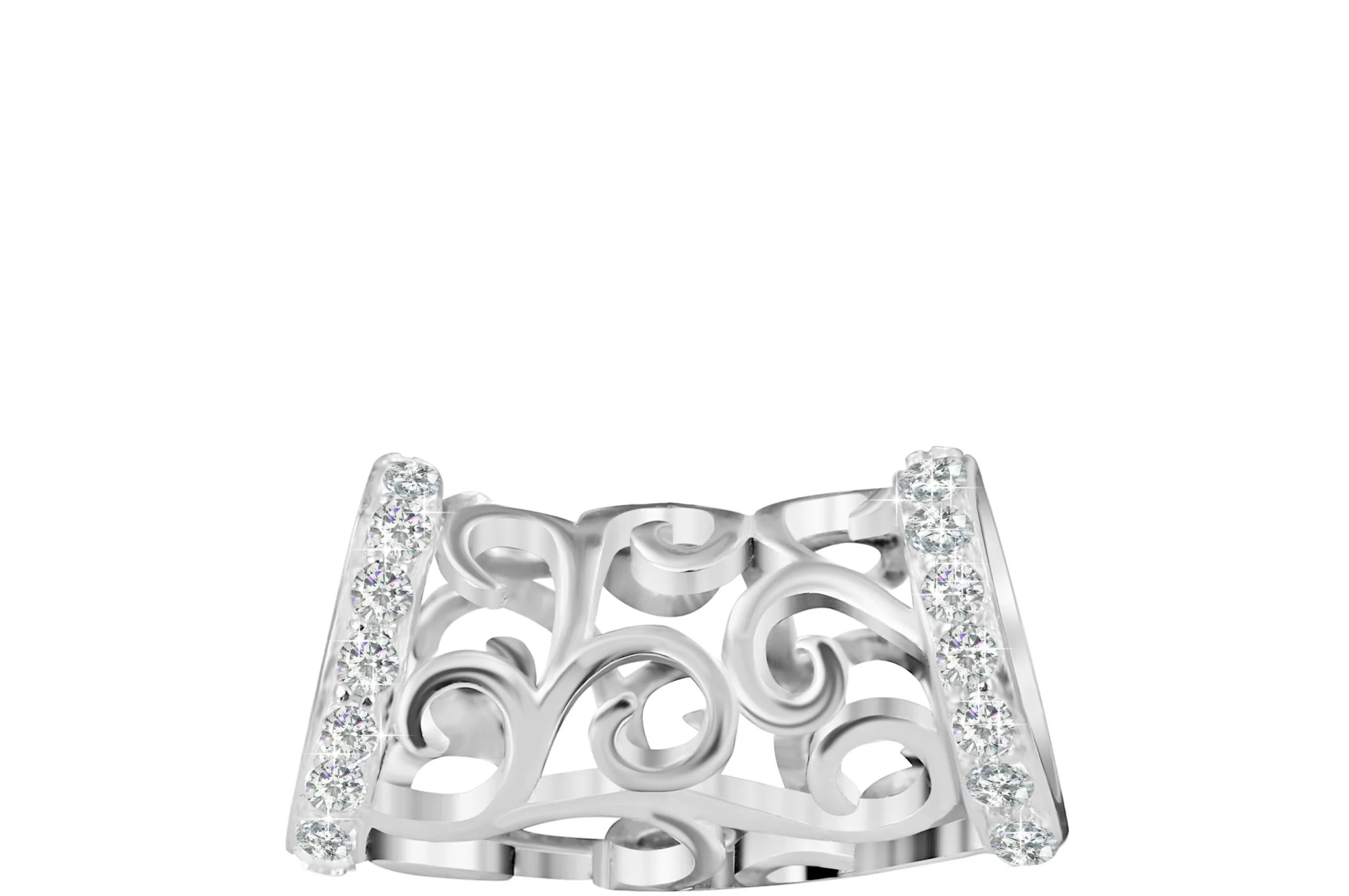 Серебряный подвес с фианитами - 421513 - 1