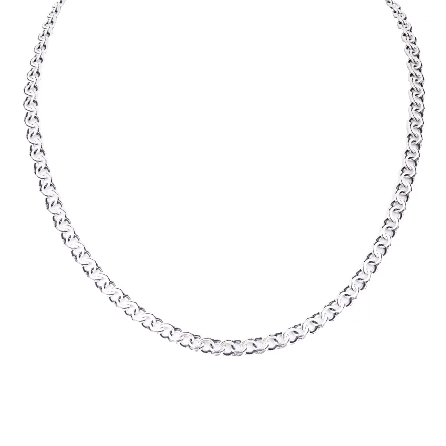 Срібний ланцюг плетіння Бісмарк. Артикул 1055-ч: ціна, відгуки, фото – купити в інтернет-магазині AURUM