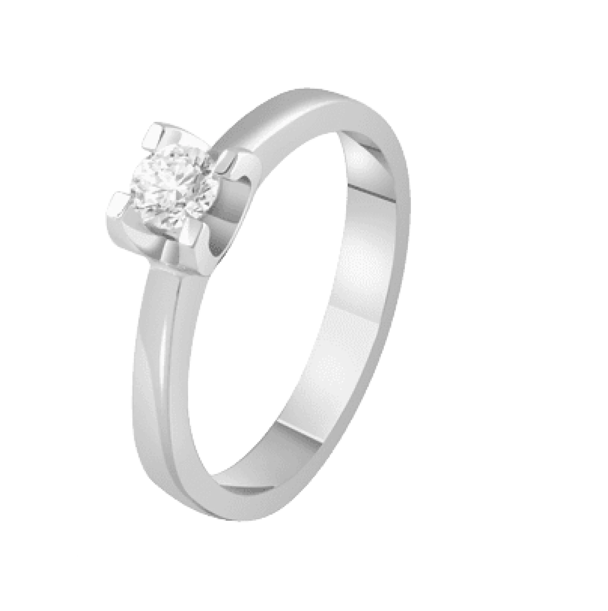 Золотое кольцо с бриллиантом - 502520 – изображение 1