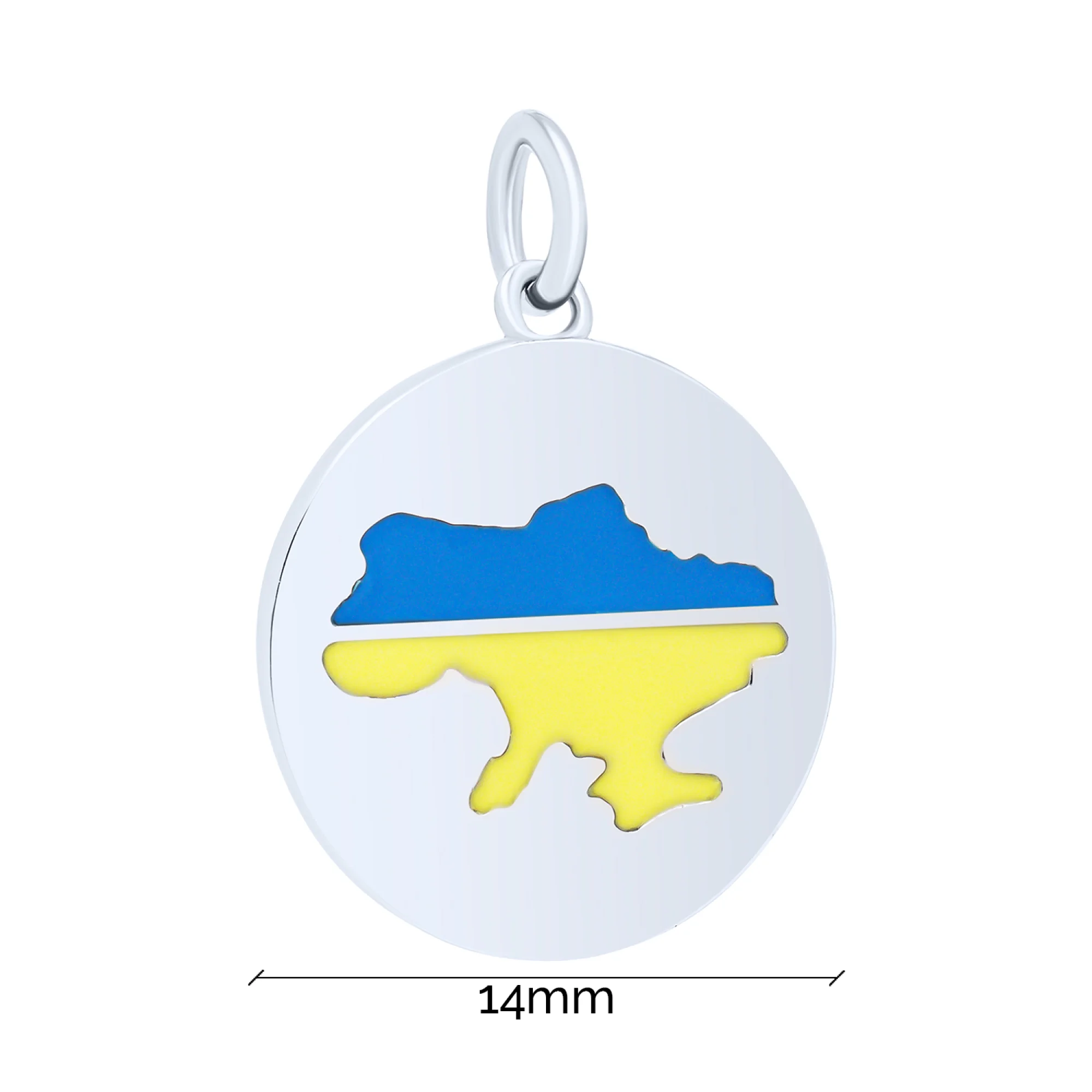 Підвіс "Україна" зі срібла з емаллю - 1760405 - 2
