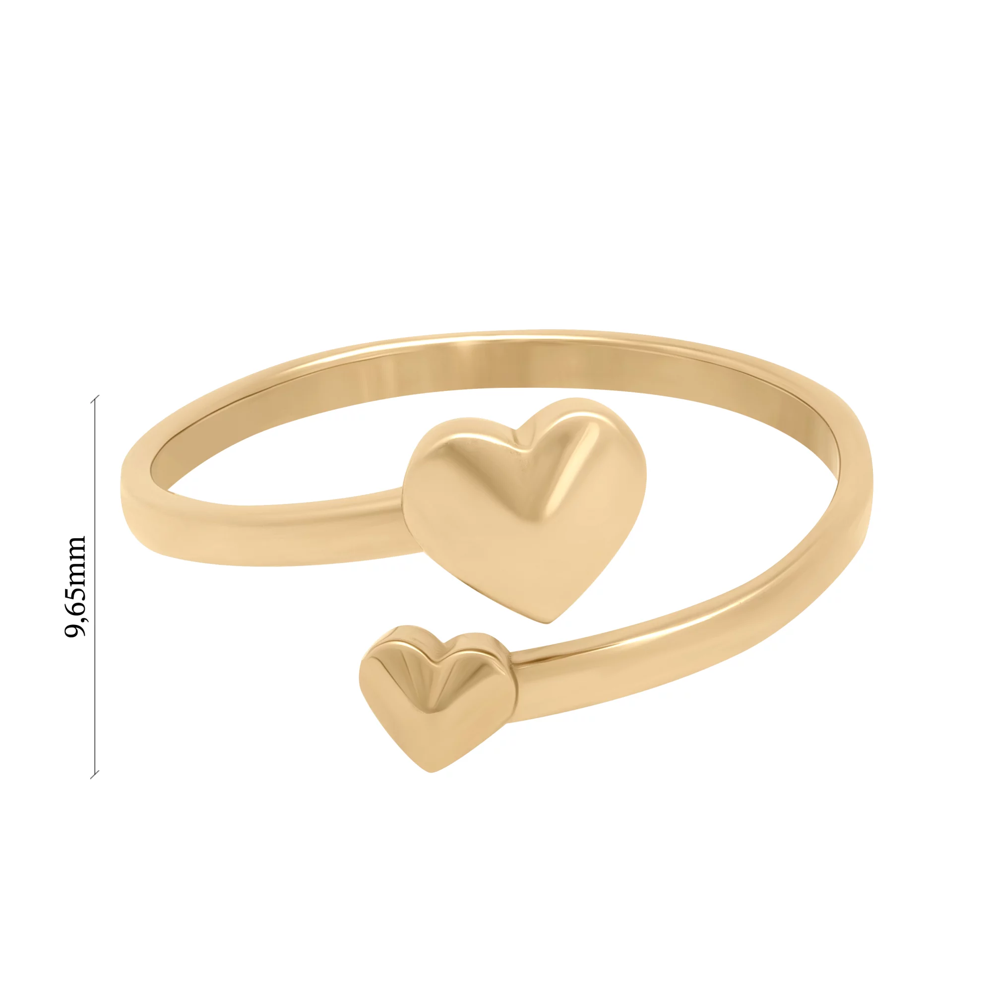Незамкнутое кольцо "Сердца" из красного золота - 1689921 – изображение 5