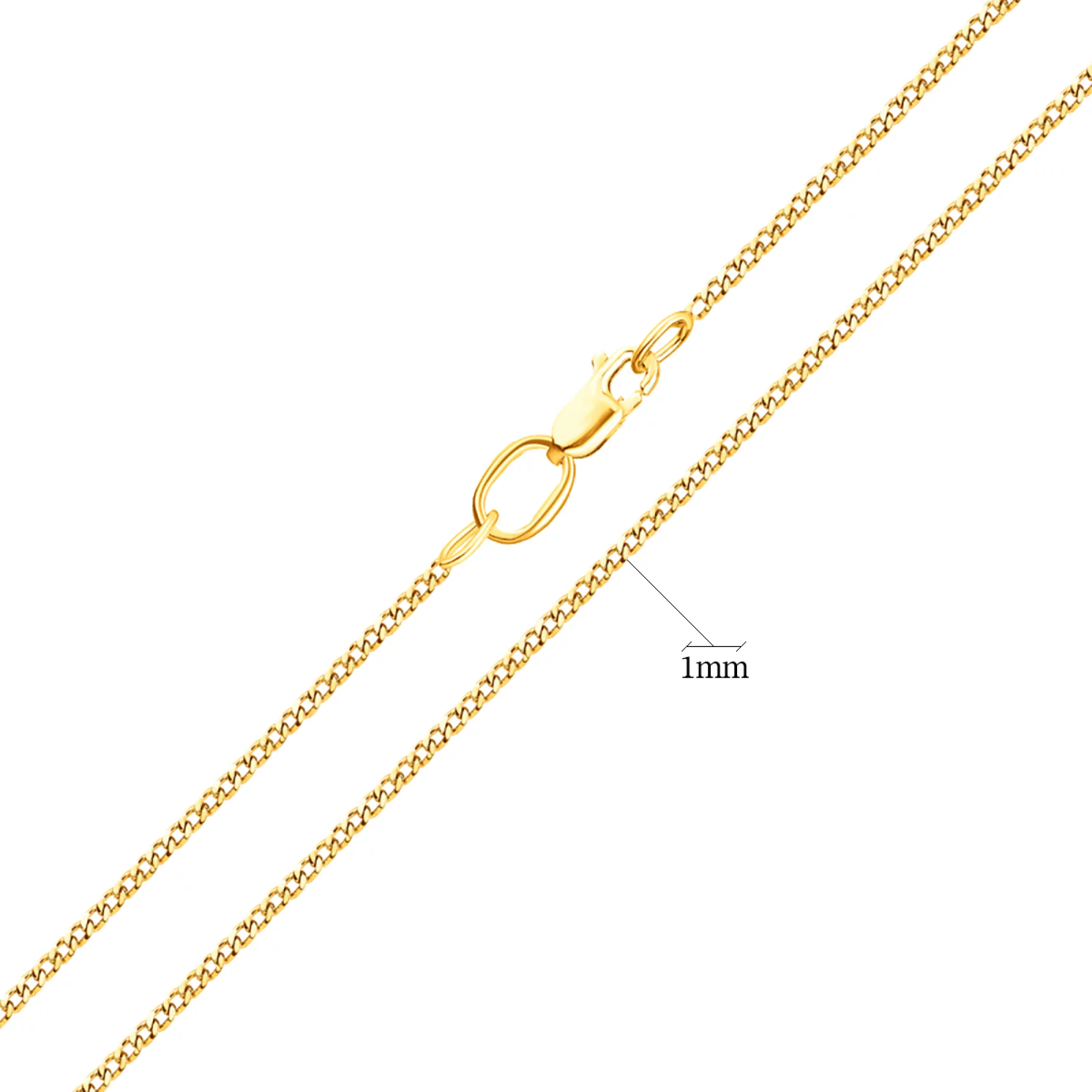 Цепочка из лимонного золота Панцирное плетение - 973091 – изображение 2