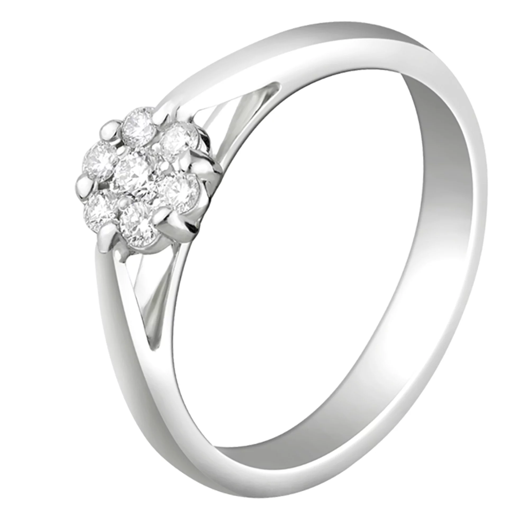 Золотое кольцо с бриллиантом - 521293 – изображение 1