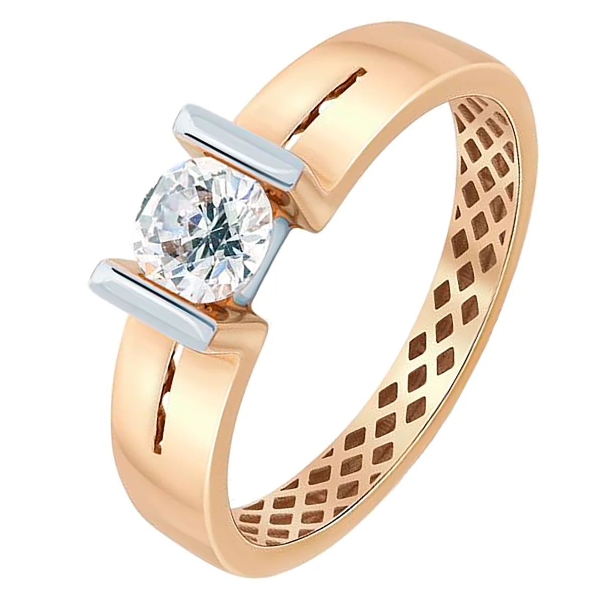 Золотое кольцо с фианитом. Артикул 700327-Рр: цена, отзывы, фото – купить в интернет-магазине AURUM