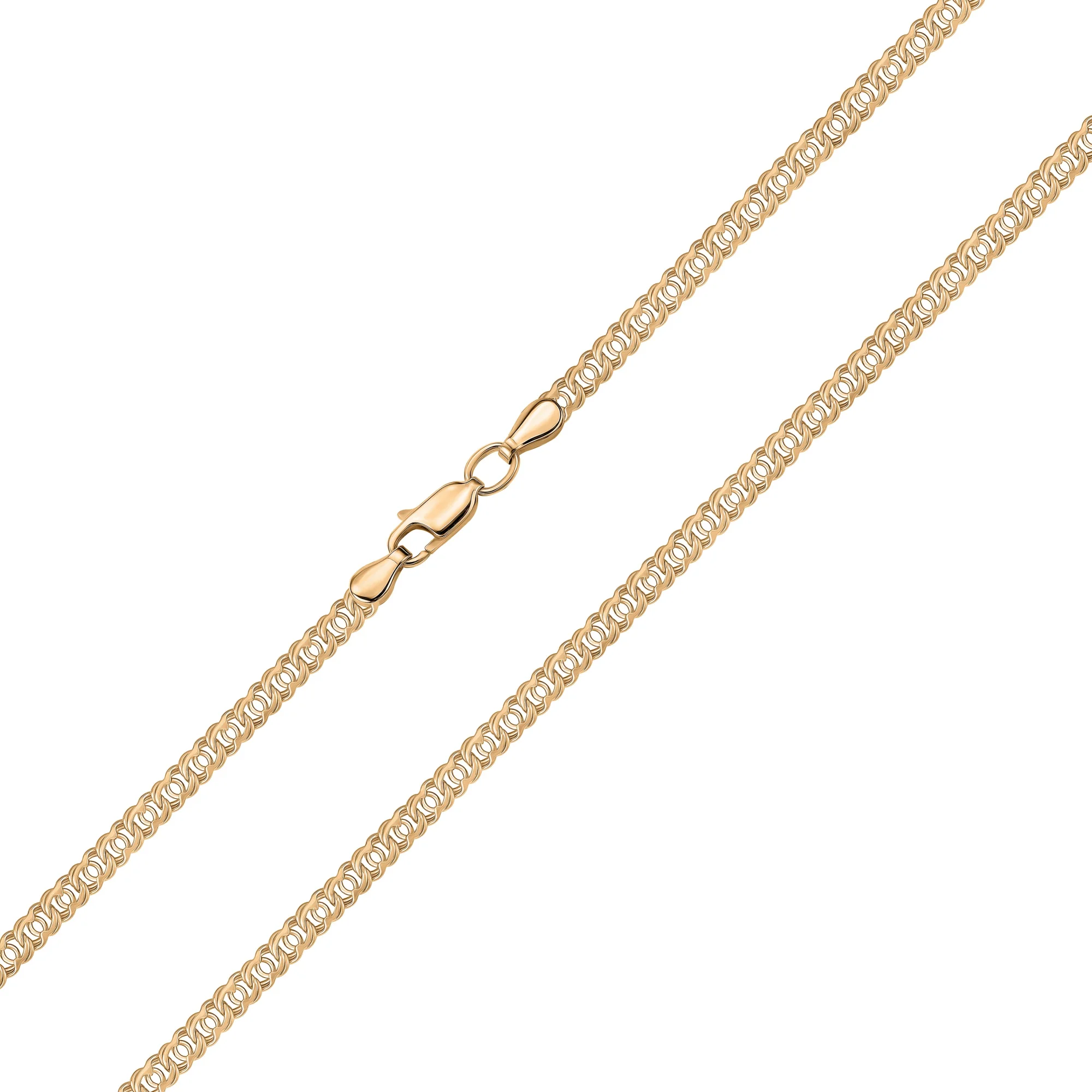 Цепочка из красного золота плетение арабский бисмарк - 2221524 - 1