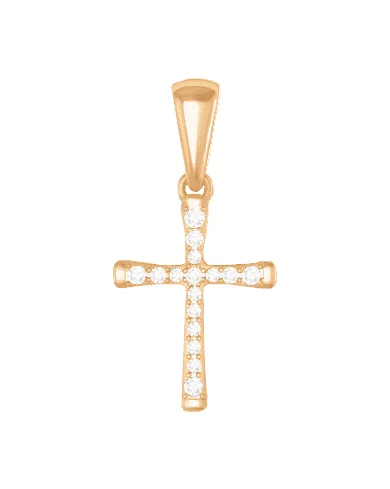 Золотий хрестик з діамантом. Артикул П332: ціна, відгуки, фото – купити в інтернет-магазині AURUM