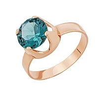 Кольцо из красного золота с кварцем - 1992910