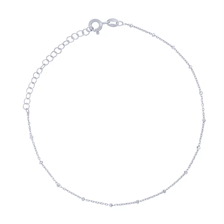 Срібний браслет на ногу якірне плетіння. Артикул 7509/4262н: ціна, відгуки, фото – купити в інтернет-магазині AURUM