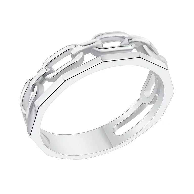 Серебряное кольцо "Цепь". Артикул 7501/5786: цена, отзывы, фото – купить в интернет-магазине AURUM
