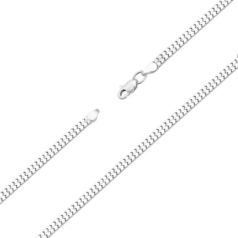 Срібний ланцюжок плетіння снейк. Артикул 7508/800501С: ціна, відгуки, фото – купити в інтернет-магазині AURUM