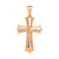 Крестик из комбинированного золота - 969496
