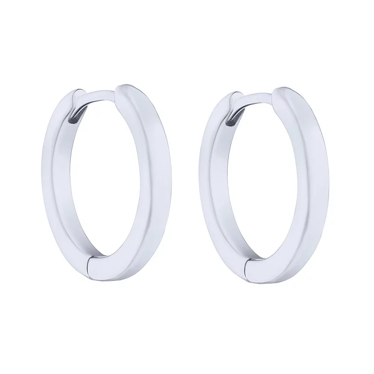 Срібні сережки-кільця у стилі мінімалізм. Артикул 7502/2334/15: ціна, відгуки, фото – купити в інтернет-магазині AURUM