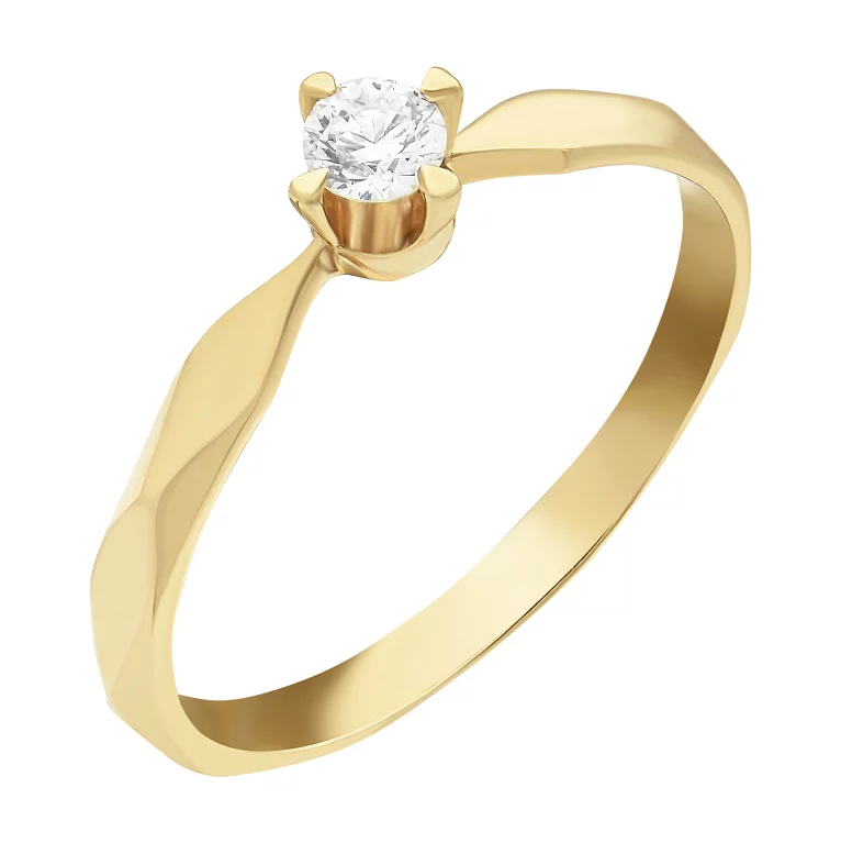 Кольцо помолвочное из красного золота с бриллиантом. Артикул ERDH54: цена, отзывы, фото – купить в интернет-магазине AURUM