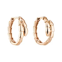 Сережки-кільця "Змія" червоного золота - 2149613