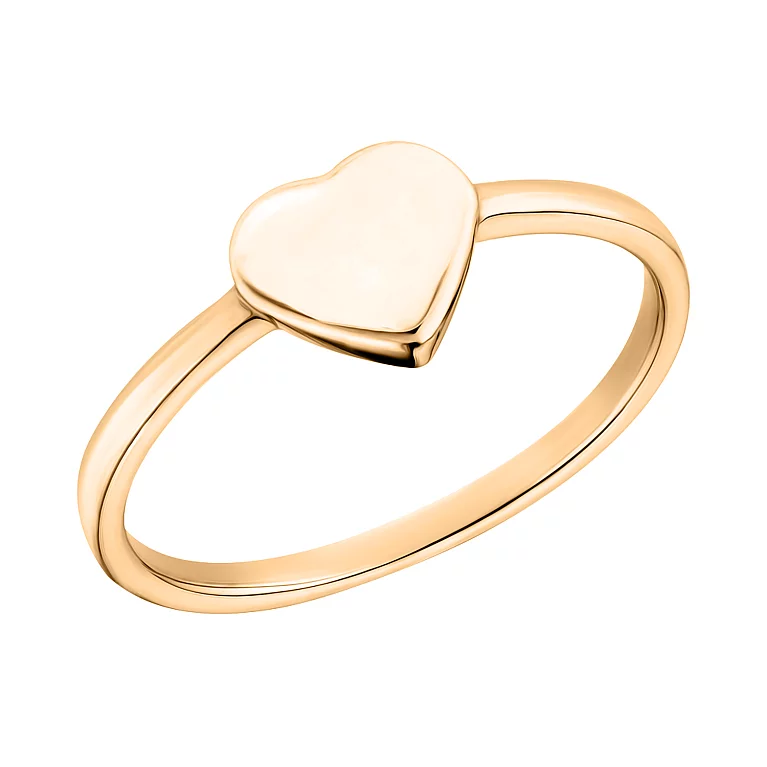 Золотое кольцо "Сердечко". Артикул 154440кб: цена, отзывы, фото – купить в интернет-магазине AURUM