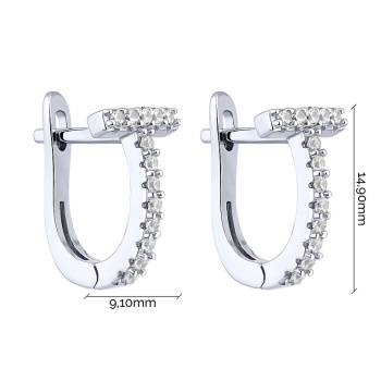 Серебряные серьги с фианитами - 2187085