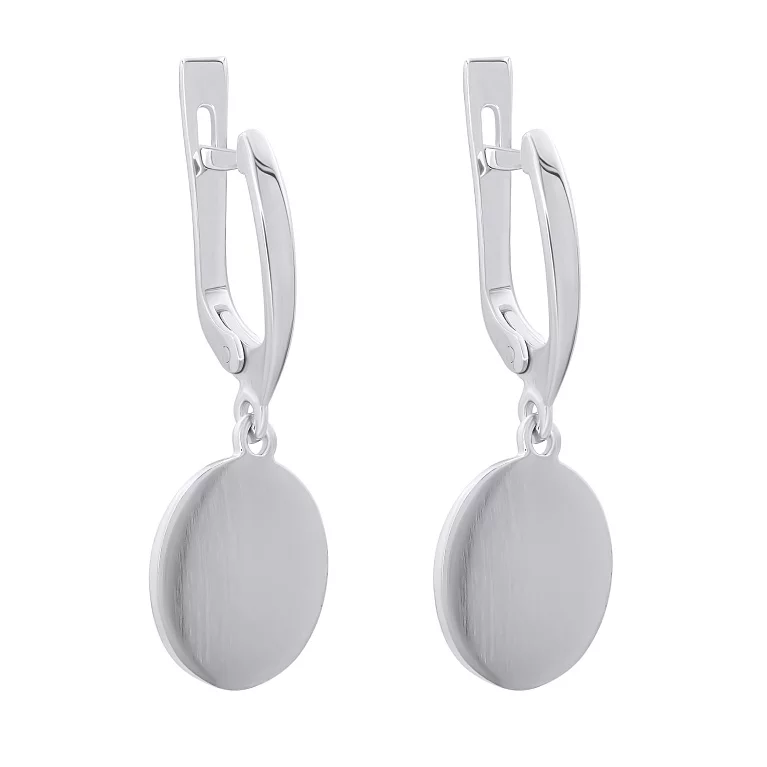 Сережки срібні з підвісками "Монетки". Артикул 20222р: ціна, відгуки, фото – купити в інтернет-магазині AURUM