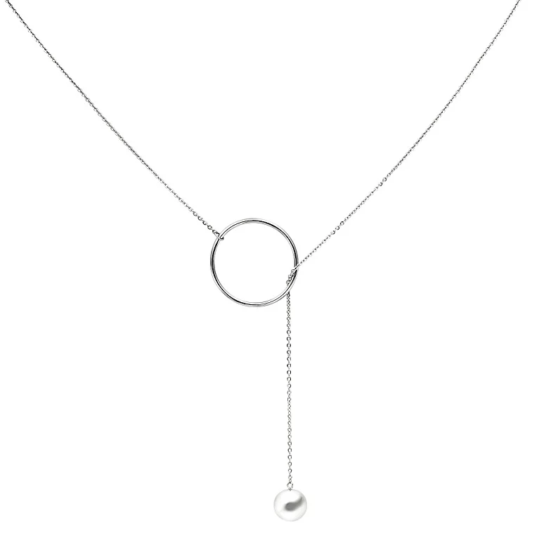 Колье из серебра "Геометрия" плетение якорное. Артикул 7507/860415С: цена, отзывы, фото – купить в интернет-магазине AURUM