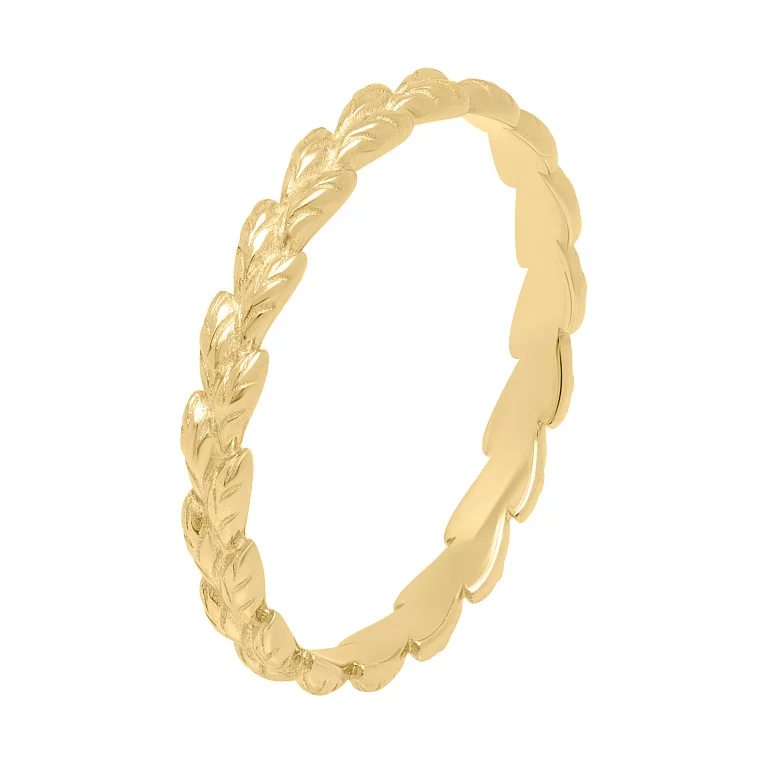 Тонкое кольцо из лимонного золота "Колосок". Артикул 1090267103: цена, отзывы, фото – купить в интернет-магазине AURUM