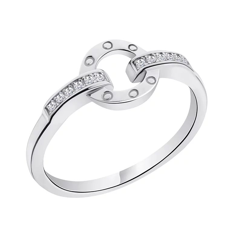Серебряное кольцо "Круг" с фианитом. Артикул 7501/5744: цена, отзывы, фото – купить в интернет-магазине AURUM