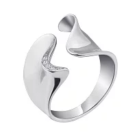 Серебряное кольцо с циркониями Волна. Артикул 7501/19253р: цена, отзывы, фото – купить в интернет-магазине AURUM